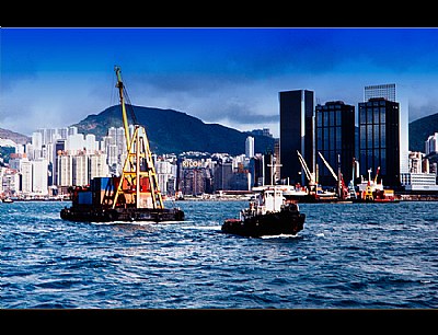 Hong Kong harbour 1986