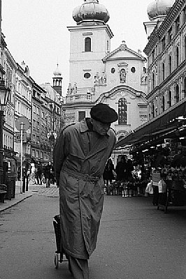 An old man on the old street