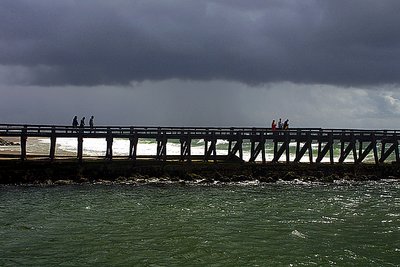 Walking between the sky and the sea.....