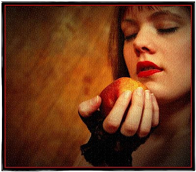 Portrait And Apple