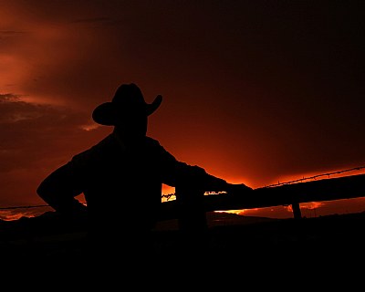 Silhouette of a Cowboy