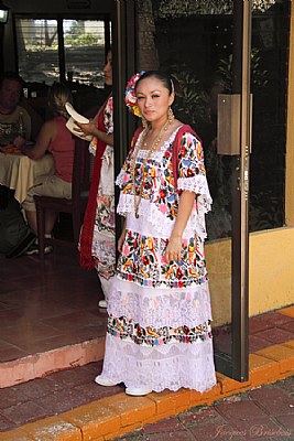 Maya in traditional dress