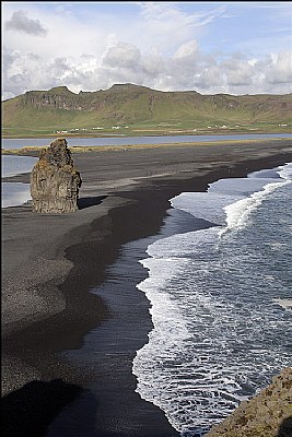 Black sand beach