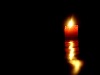 Candle reflection