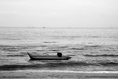 Idyllic Sea with Banana Boat
