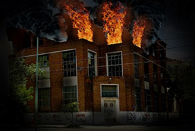 Incendio en la fábrica