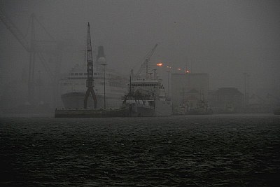 A rainy day at Lisbon Port