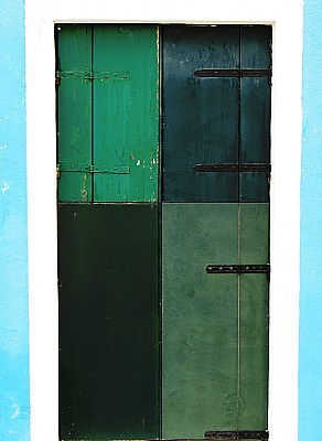 porta in verde