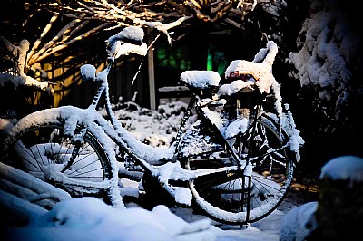 snowy cycle