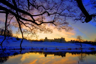 winter sky over alnwick castle 2