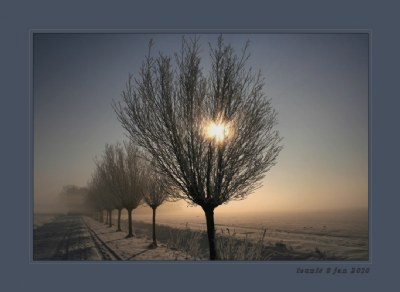 Sun,Mist and Snow