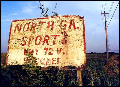North Ga. Sports Hiway 72: OLd sign Forgotten