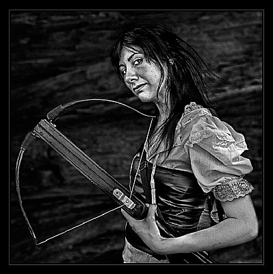 The woman with a crossbow 