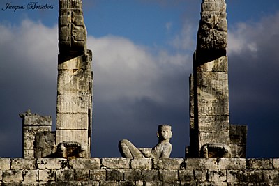 chac-mool at the sunset