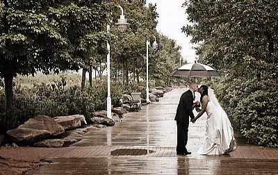 Nice day for a 'wet' wedding