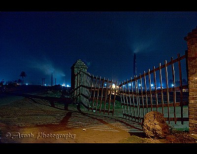 `A night at industrial zone.