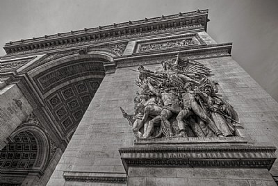 on the Arc de Triomphe