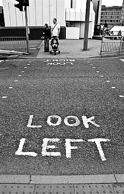 look left