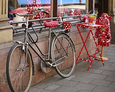 Red Polka Dot Bicycle