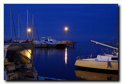 Dock by night