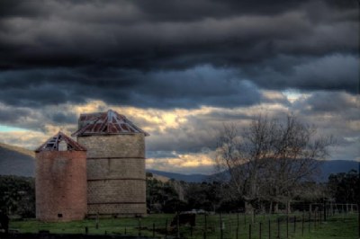 Two Old Silos
