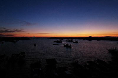 sunset of port..