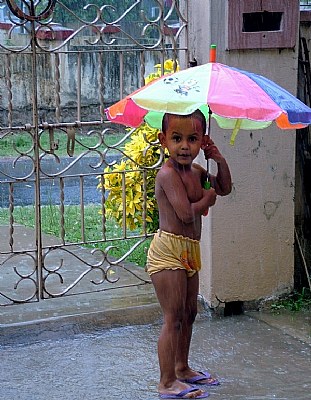 playing with rain