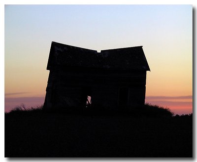 Shack at  sunset