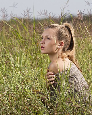 Chelsie in the field