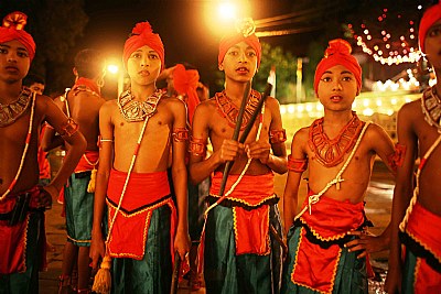 Kandyan Dancing crew at Esala Perahera 2010