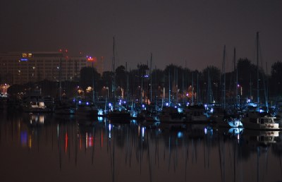Marina Del Rey at night