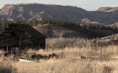 Hills and cabin