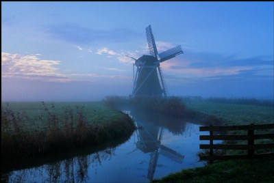 Mill in Morning mist