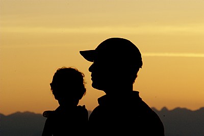 Father & Son on Alki Beach