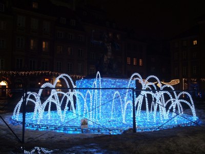 Blue fountain