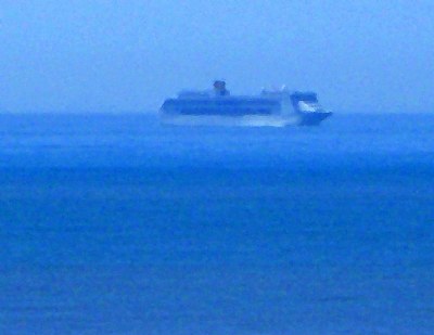 Foggy Sea & Blurry  Ship