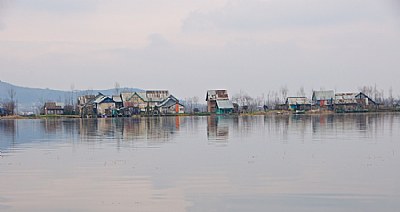 Village on Dal Lake