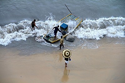 Waves and fishermans