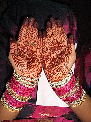 Indian bride's mehendi design