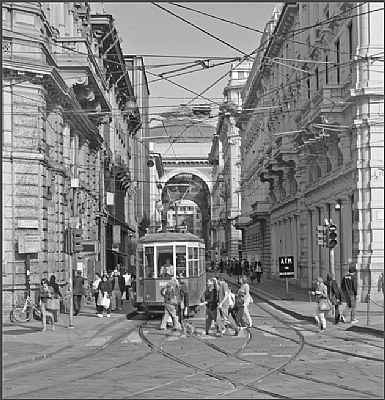 Old tram in Milano