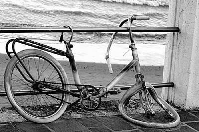 locked bicycle