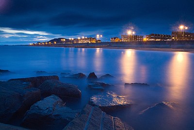 Tywyn sea/sand by night