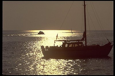 boats and sunset