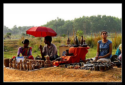 At 'Sonajhurir Haat' (Market at Sonajhuri), Santiniketan (Bolpur) - Color Version