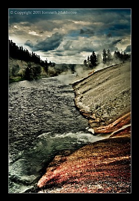 Firehole River at Midway Geyser Basin, Yellowstone National Park - 1
