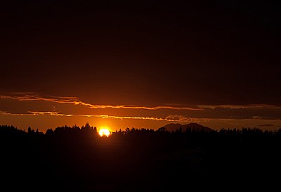 Sunset in Seattle.