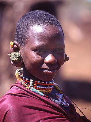 Expression and Colours - Masai girl, Tanzania