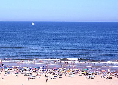 Beach,People & Sailboat