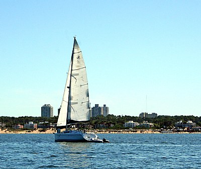 Sailboat & Town