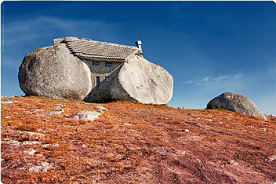 Stone house in Fafe mountains.